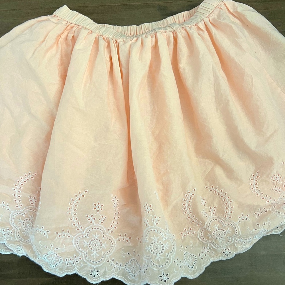 Gap girls eyelet skirt soft peach pink colour xxl 14
